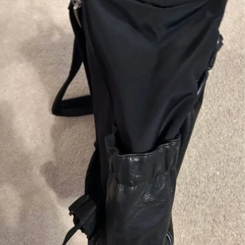 HOBO leather and Canvas backpack ￼